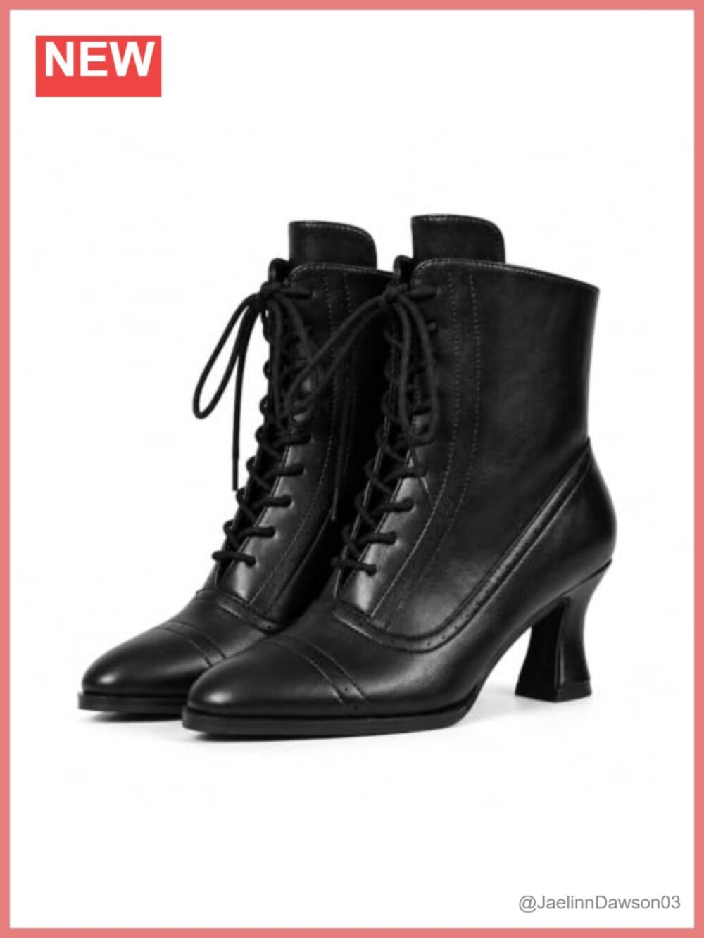 Victorian Ankle Boots Women Vintage Renaissance Witch Chunky Heel Booties
